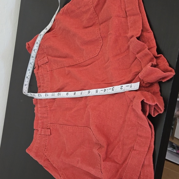 Asos Rust High-Waisted Paper Bag With Cuff Summer Comfort Size 8 - Picture 10 of 11